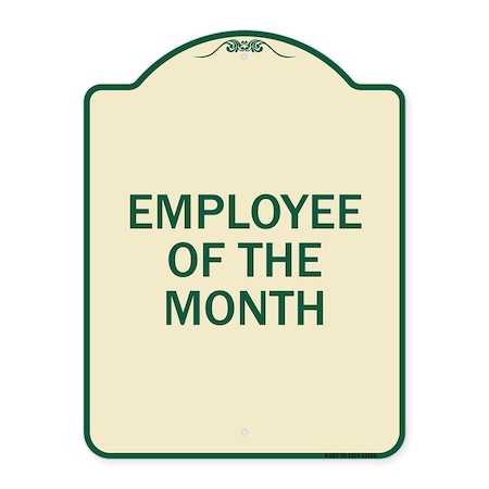 Signmission Employee of the Month Heavy-Gauge Aluminum Architectural Sign, 24" x 18", TG-1824-24104 A-DES-TG-1824-24104